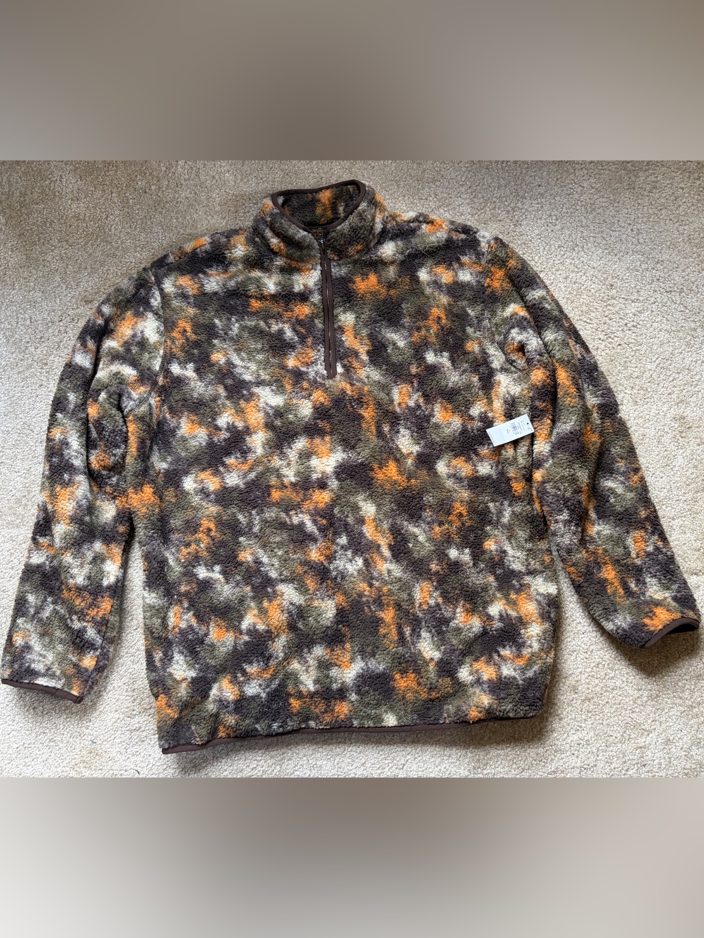 Old Navy Printed Sherpa Quarter Zip Pullover